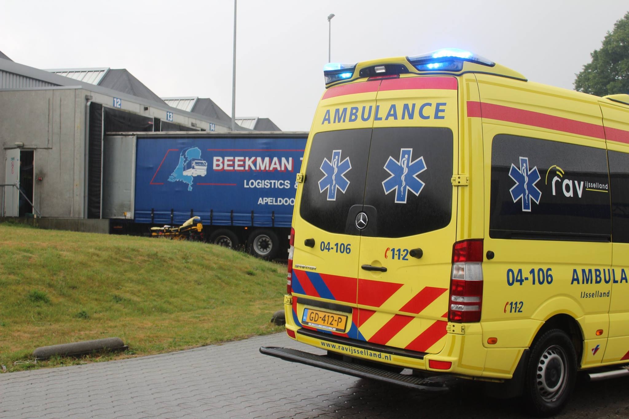 Ongeval op Terrein Beekman Transport