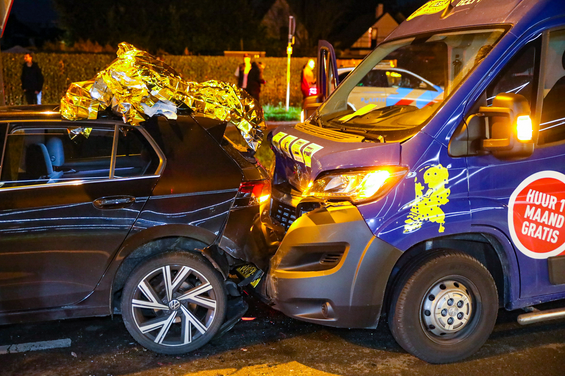 Bestuurder onder invloed botst achterop auto: drie inzittenden naar het ziekenhuis