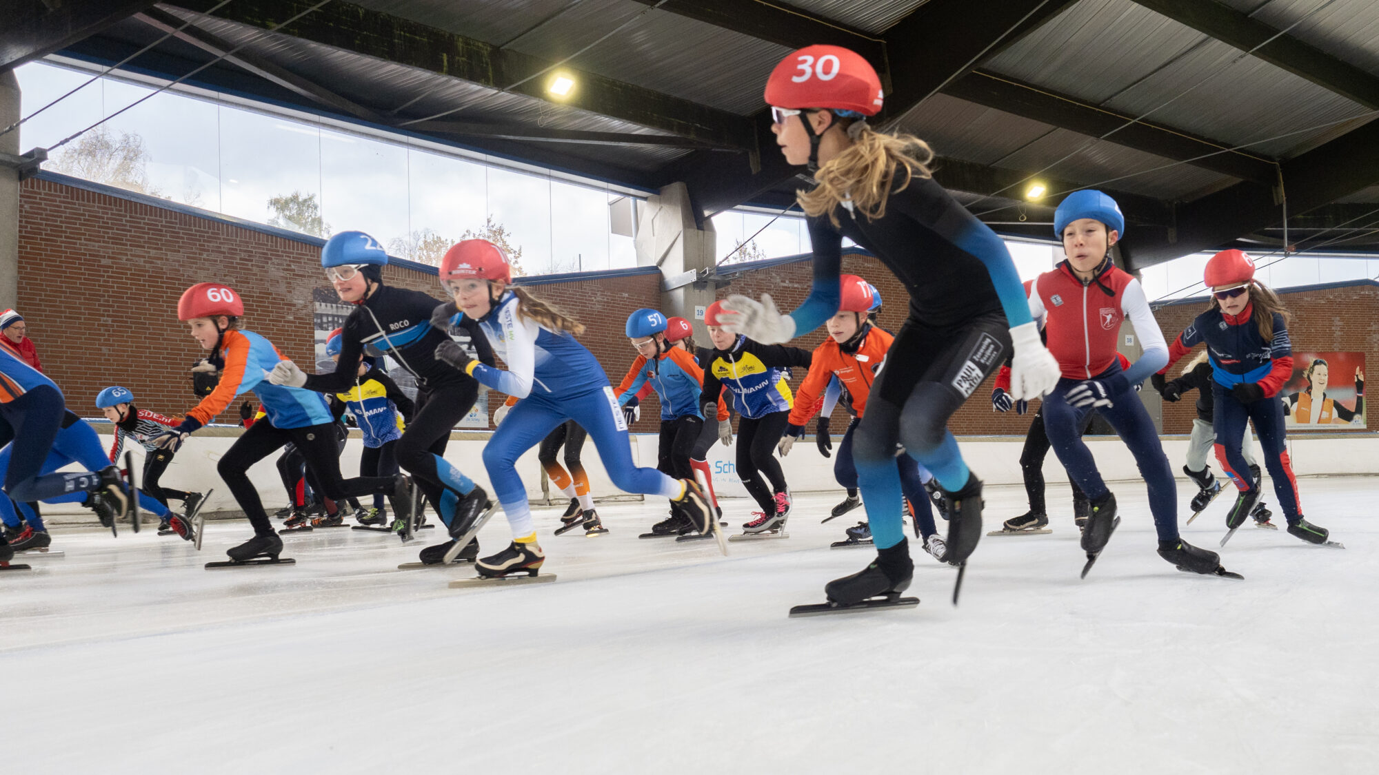 Pupillen op de schaats