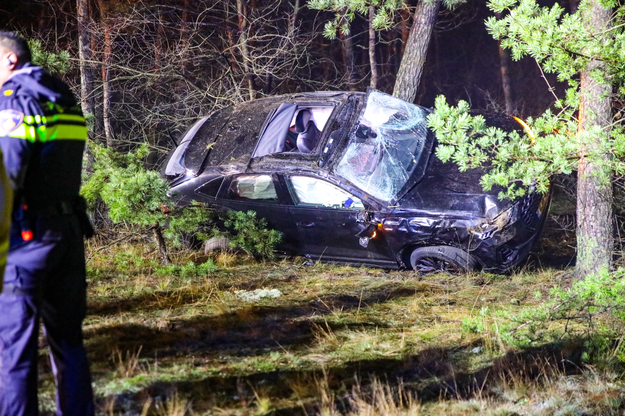 Ernstig ongeval op afrit A1 bij Uddel